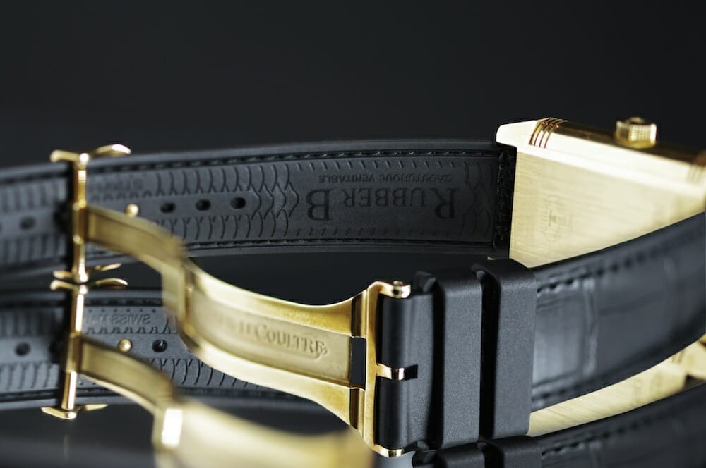 Photo of Black Genuine Alligator Leather Replacement Watch Band with Clasp