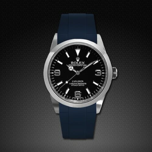 photo of Navy Blue Strap for Rolex Explorer I 39mm - Classic Series