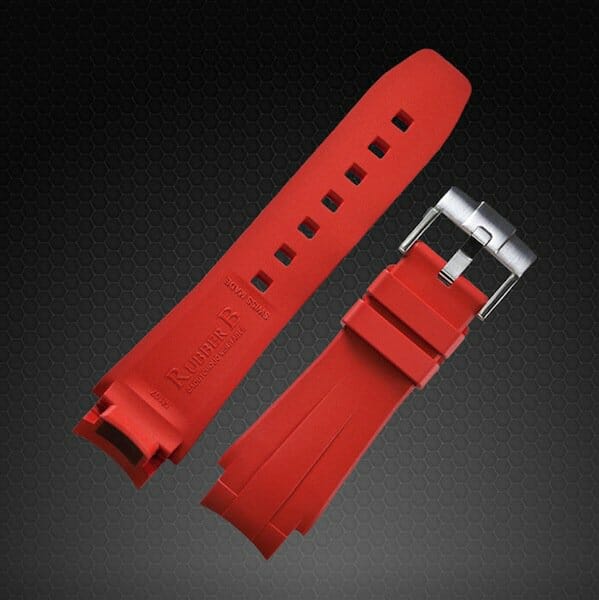 photo of rubber b red devil tang replacement strap for deepsea sea-dweller model 116660