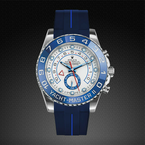 Dual Colored Luxury Rubber Strap for Yacht-Master II 44mm | Rubber B