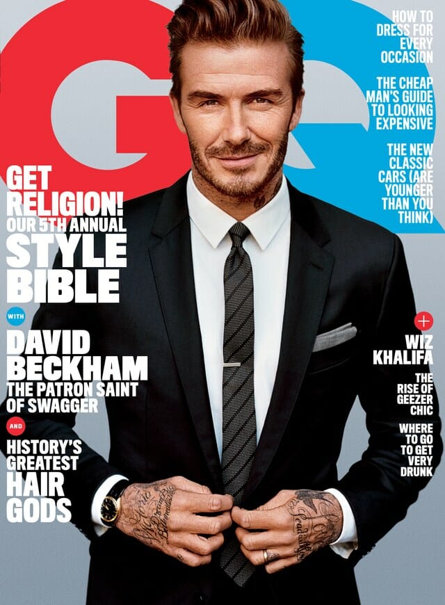David Beckham Wearing a Vintage Rolex on April 2016 Cover of GQ | Rubber B