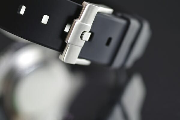 Photo of Jet Black / Pacific Blue Strap for Rolex Deepsea - Tang Buckle Series VulChromatic®