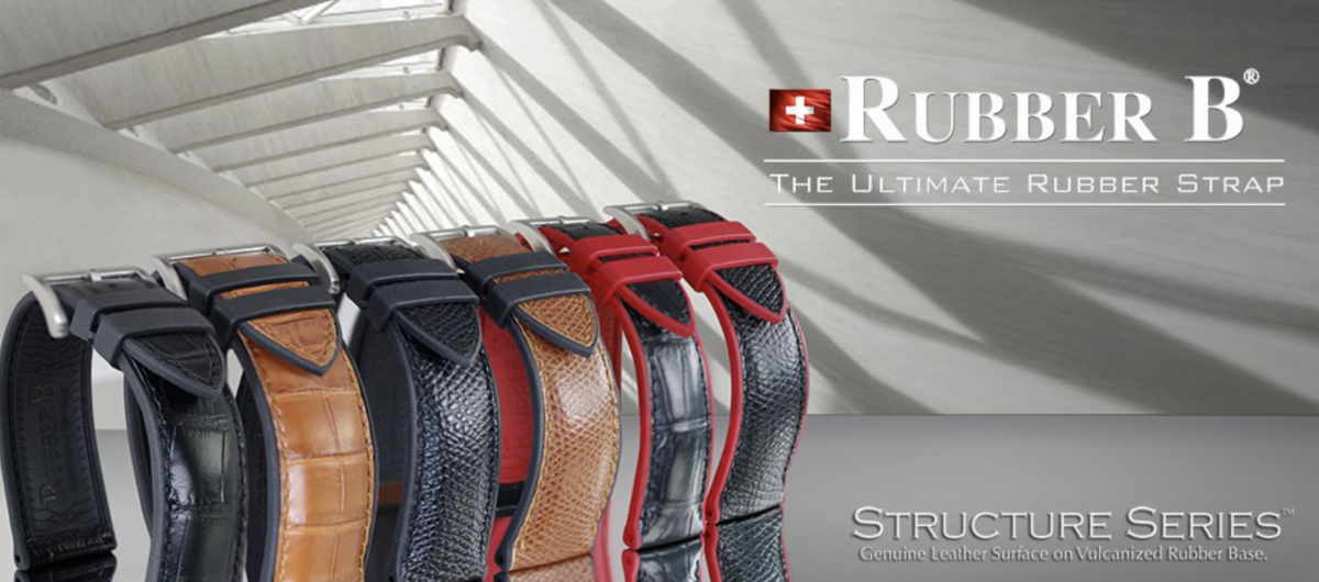 Rubber B Structure Series Genuine Leather Straps | Rubber B