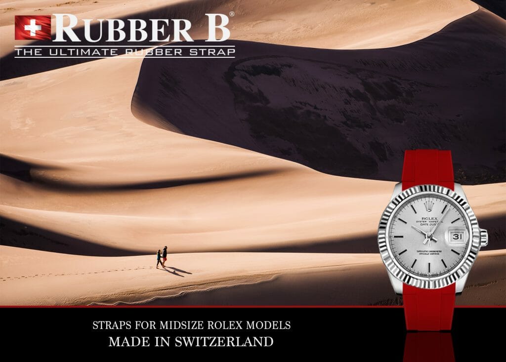 Ad for Rubber B Straps for Rolex Midsize Models