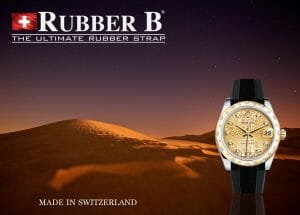 Rubber B Tuxedo Velour Straps for Rolex Midsize Models (photo: Tim de Groot)