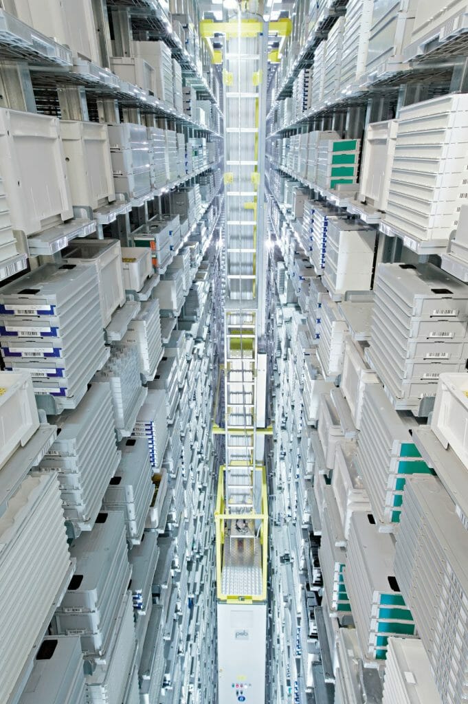 photo of Automated Stocking and Retrieval System in Bienne Production Building