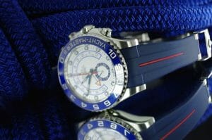 Photo of Stainless Steel Rolex Yacht-Master II on VulChromatic Rubber B Strap