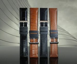 Rubber B Structure Series Genuine Leather Watch Straps