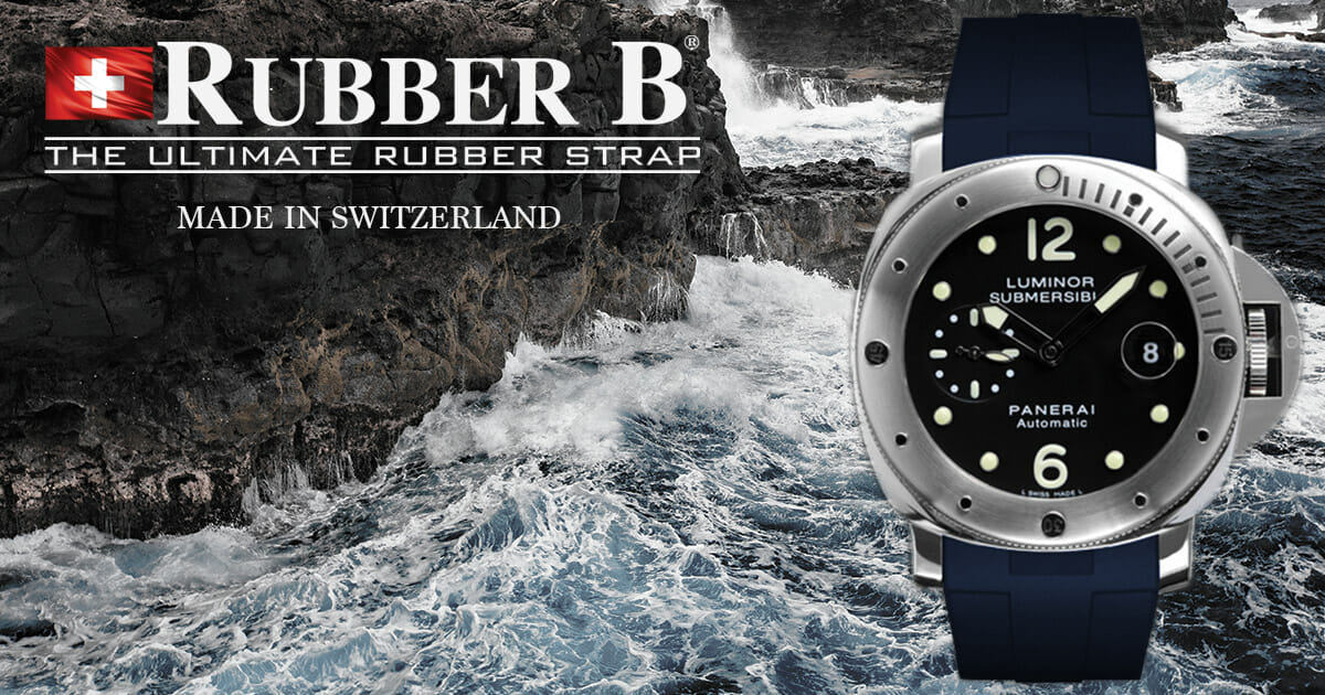 navy blue rubber strap for panerai submersible
