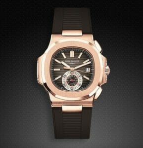 Rubber B watch bands and straps - The Ultimate Rubber Strap Chocolate Brown Bracelet Patek Philippe 5980 in Rose Gold