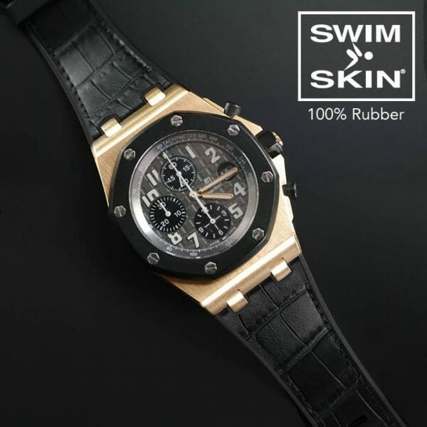 Black Strap for Audemars Piguet Royal Oak Offshore 42mm - SwimSkin® Alligator