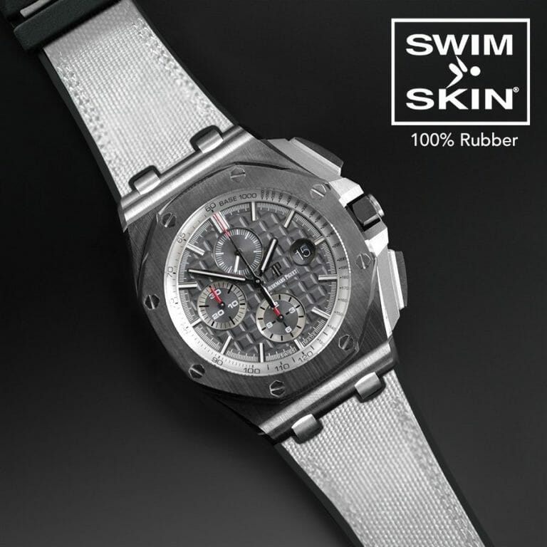 White Rubber Strap for Audemars Piguet Royal Oak Offshore 44mm - SwimSkin® Sailcloth