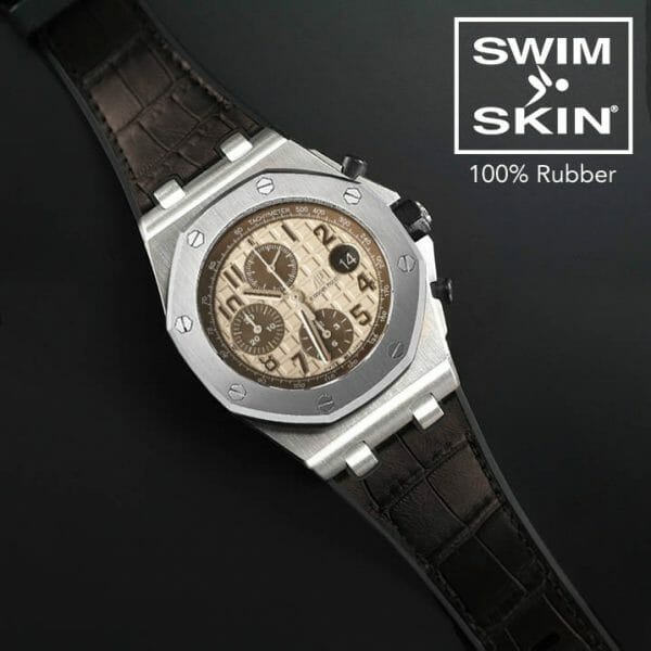 Brown Strap for Audemars Piguet Royal Oak Offshore 42mm - SwimSkin® Alligator