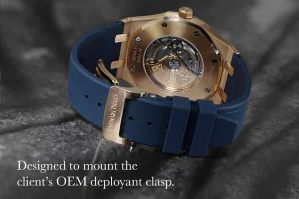 Blue Rubber Watch Strap For Audemars Piguet Royal Oak 41mm