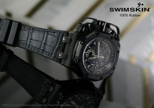 Black Strap for Audemars Piguet Royal Oak Offshore 42mm - SwimSkin® Alligator