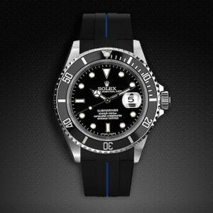 Black & Blue Strap for Rolex Submariner