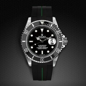 Black and Green Rolex Submariner Non-Ceramic - Tang Buckle Series VulChromatic
