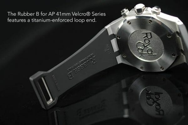 Black Strap for Audemars Piguet Royal Oak 41mm on Metal Bracelet - Velcro® Series