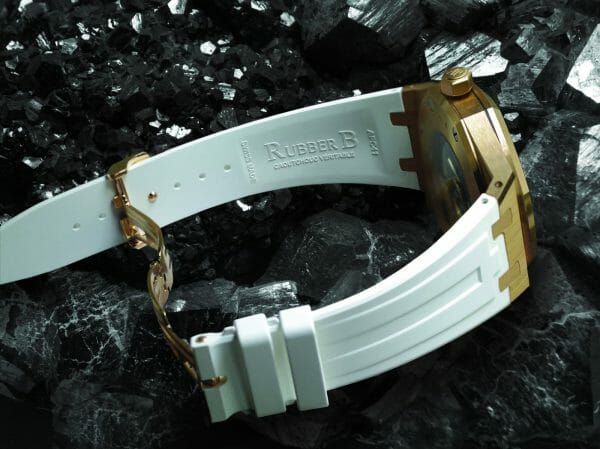 White Rubber Watch Strap For Audemars Piguet Royal Oak 41mm