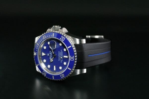 Black and Blue Strap for Rolex Submariner Date - Tang Buckle Series VulChromatic®
