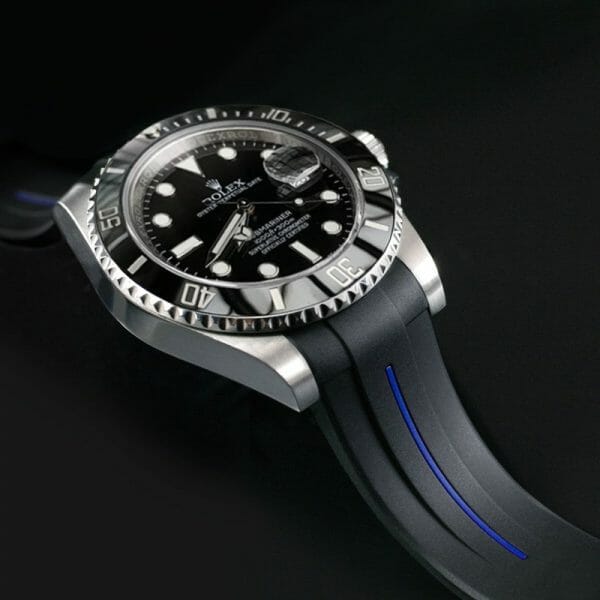 Black and Blue Strap for Rolex Submariner Date - Tang Buckle Series VulChromatic®