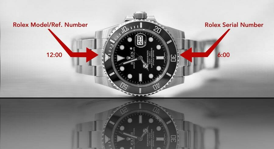 where are the serial numbers on a rolex watch