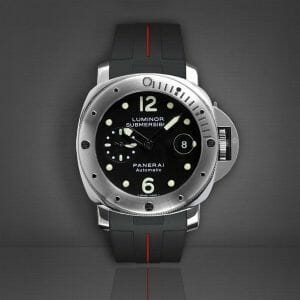Black and Red Strap for Panerai Luminor Submersible 44mm VulChromatic®