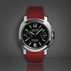 Red Rubber Strap for Panerai Luminor 44mm
