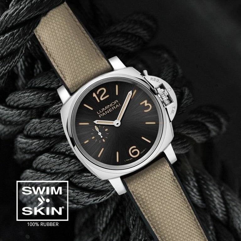 Sahara Tan Watch Band for Breitling Navitimer 43mm - SwimSkin® Ballistic Strap