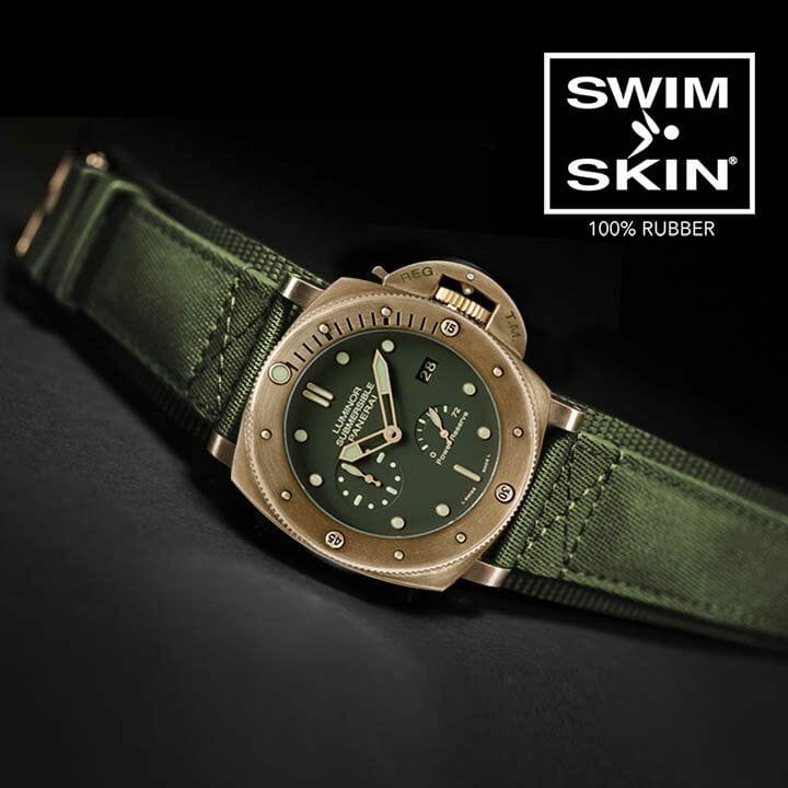 Deeper Into the Green: Military Green SwimSkin® Strap for Panerai 47mm