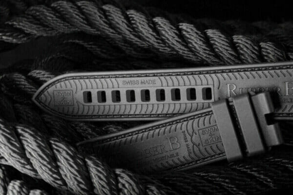 Black Strap for Breitling Navitimer 43mm - SwimSkin® Alligator Strap