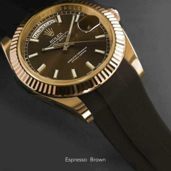 Brown Strap for Rolex Day-Date 40 - Tang Buckle Series