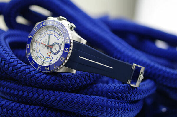 Blue and Red Strap for Rolex Yachtmaster II 44mm - Classic Series VulChromatic