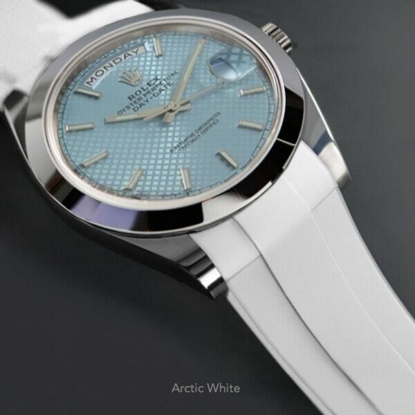 White Strap for Rolex Day-Date 40 - Tang Buckle Series