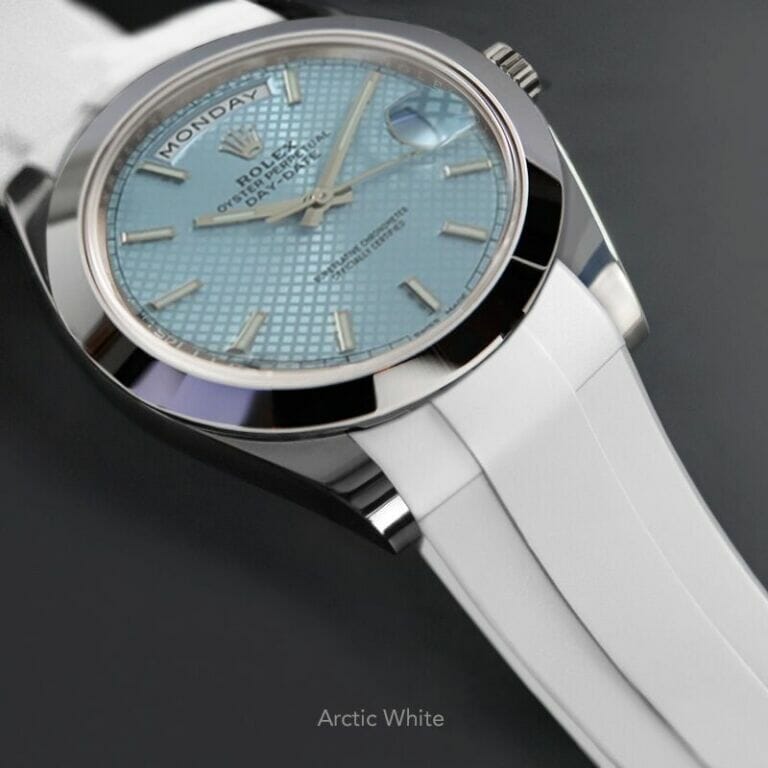 White Strap for Rolex Day-Date 40 - Tang Buckle Series