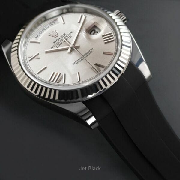 Black Strap for Rolex Day-Date 40 - Tang Buckle Series