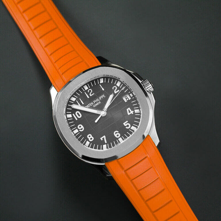 Orange Rubber Strap for Patek Philippe Aquanaut 5167A