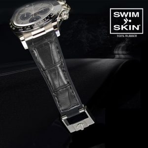 Rubber Alligator Strap for Rolex Daytona 116519LN on Oysterflex Bracelet - SwimSkin