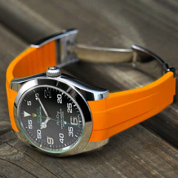 Orange Strap for Rolex Air-King 40mm - Classic Series