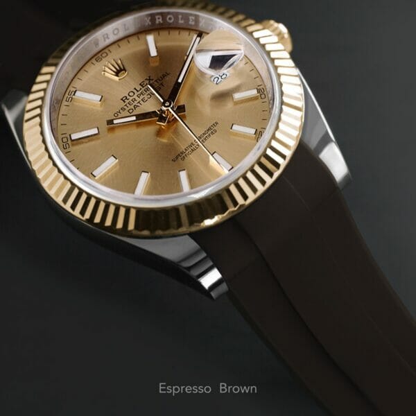 Brown Strap for Rolex Datejust 41mm - Tang Buckle Series