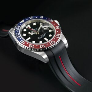 Black and Red Strap for Rolex GMT Master II CERAMIC - Classic Series VulChromatic
