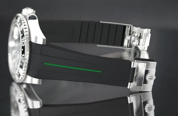 Black and Green Strap for Rolex GMT Master II CERAMIC - Tang Buckle Series VulChromatic