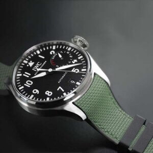 100% Rubber watch band for IWC Big Pilot Green