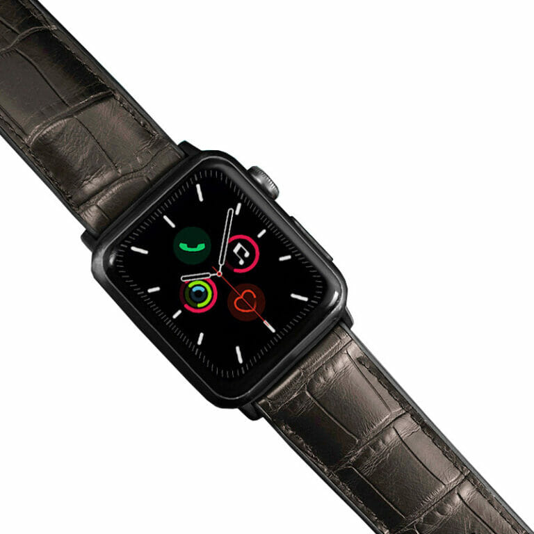 Brown Alligator Strap for Apple Watch 44mm - SwimSkin 100% Rubber