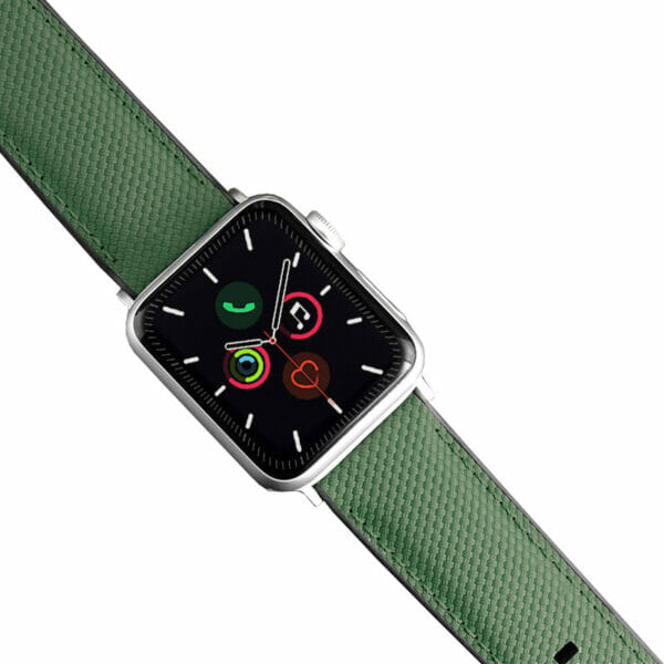 Green Ballistic Strap for Apple Watch 42mm - SwimSkin 100% Rubber