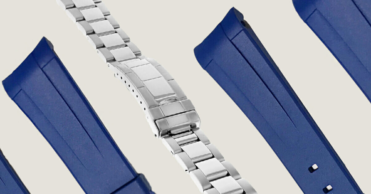 Hirsch Carbon Blue Leather Watch Strap | Holben's