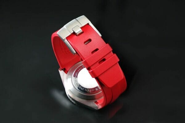 Red Rubber Strap for Rolex Sea Dweller 126600 - Tang Buckle Series