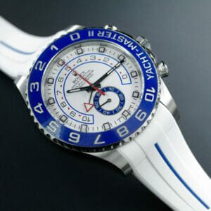 white and blue Strap for Rolex Yachtmaster II 44mm - Classic Series VulChromatic