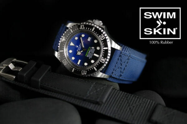 Blue Rubber CUFF for Rolex Deepsea - SwimSkin