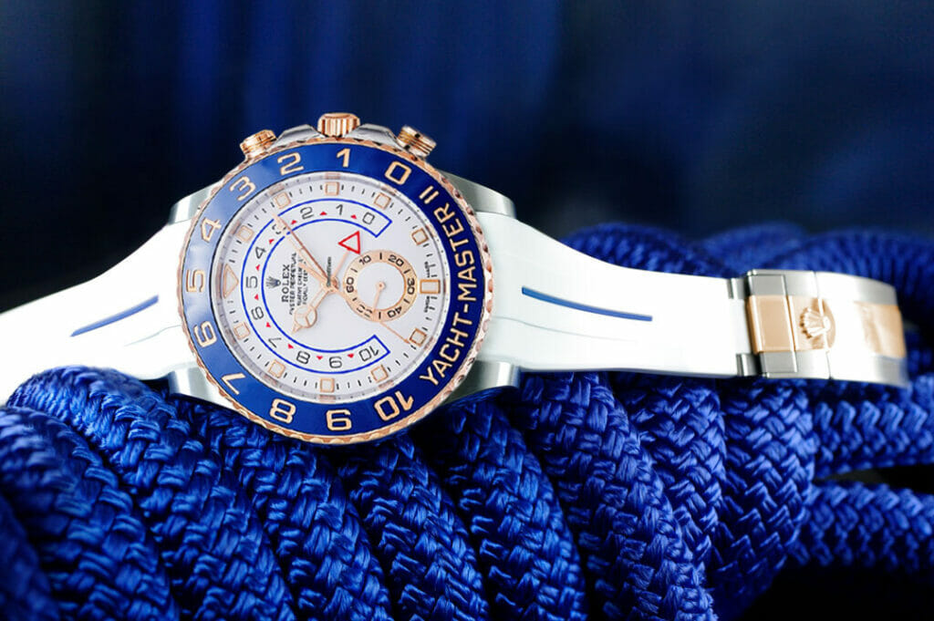 yacht master 2 rubber strap